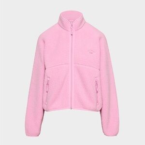 Aritzia TNA Polartec Thermal Pro Mockneck Zip Morganite Pink Fleece Medium